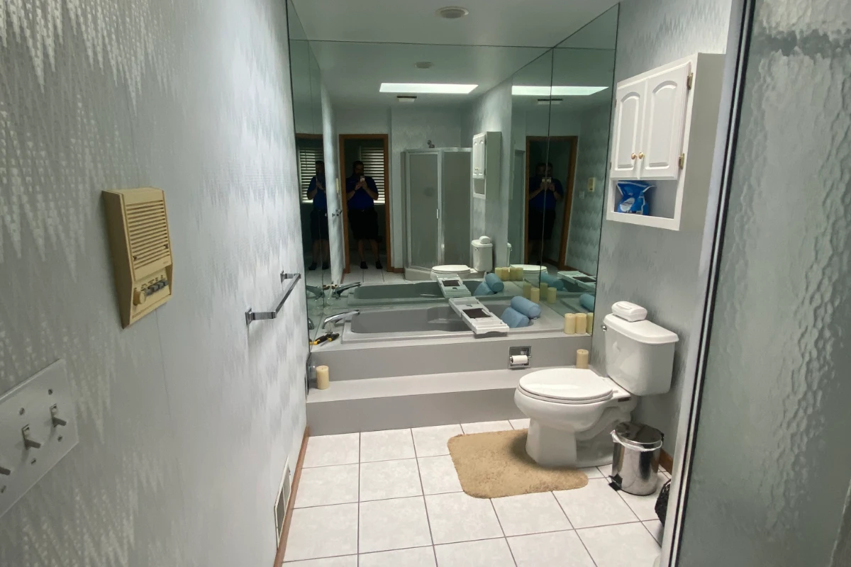 Contemporary Primary Bathroom in Clarks Summit, PA — Double Vanity & Frameless Shower, photograph 10