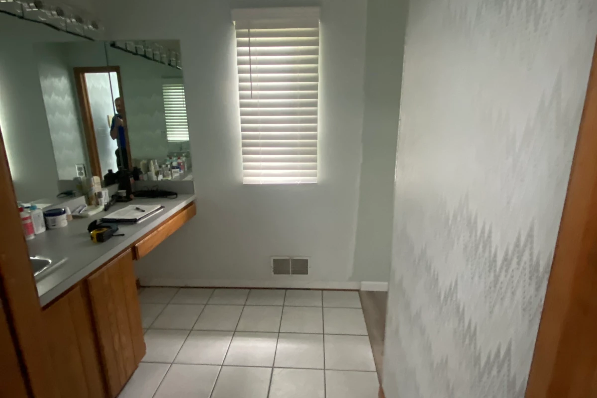 Contemporary Primary Bathroom in Clarks Summit, PA — Double Vanity & Frameless Shower, photograph 13