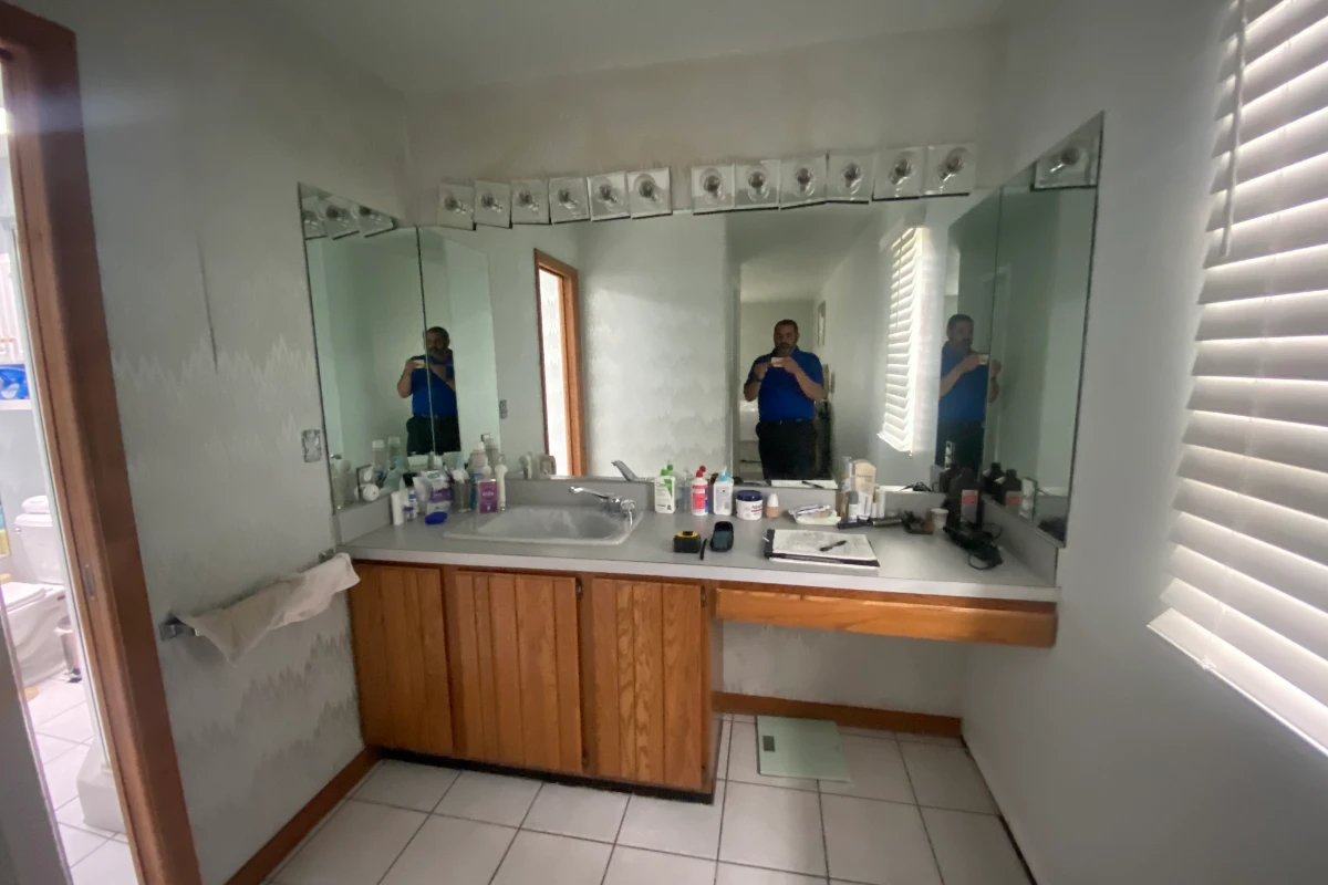 Contemporary Primary Bathroom in Clarks Summit, PA — Double Vanity & Frameless Shower, photograph 14