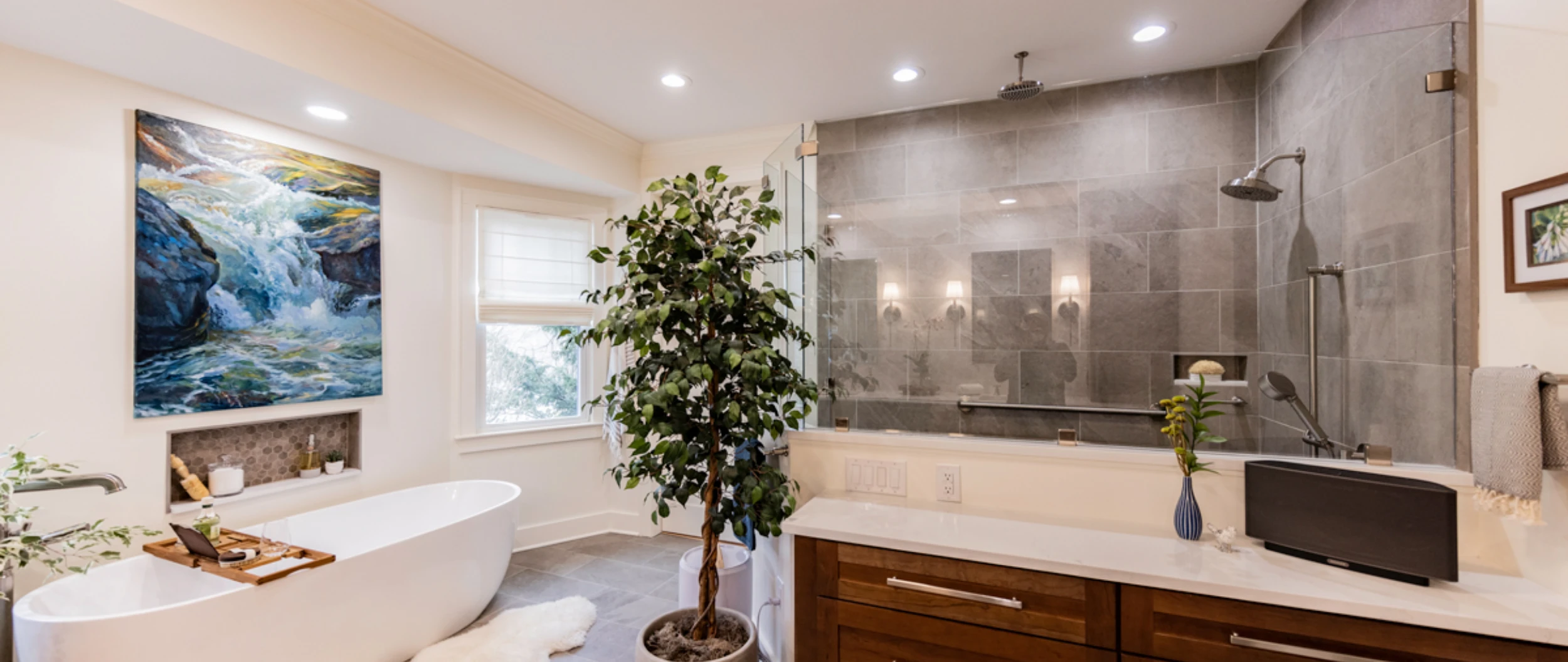 A Spa-Inspired Bathroom Built from Scratch in Trucksville, PA