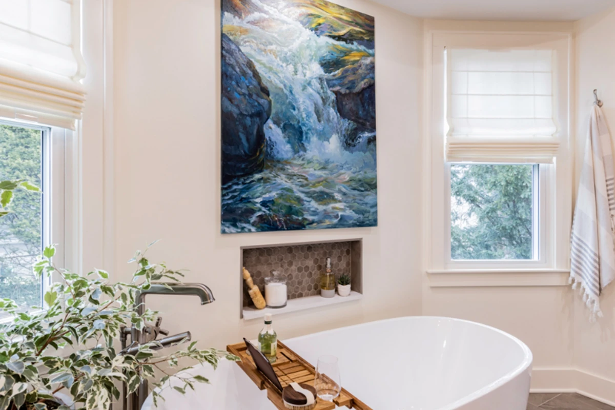 A Spa-Inspired Bathroom Built from Scratch in Trucksville, PA, photograph 2