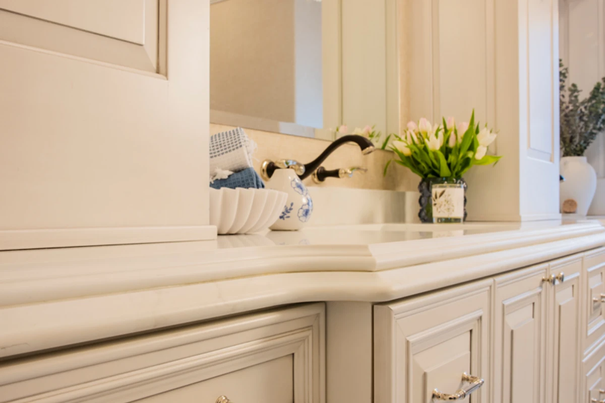 French-Inspired Spa Master Bathroom in Newton Ransom, PA, photograph 5