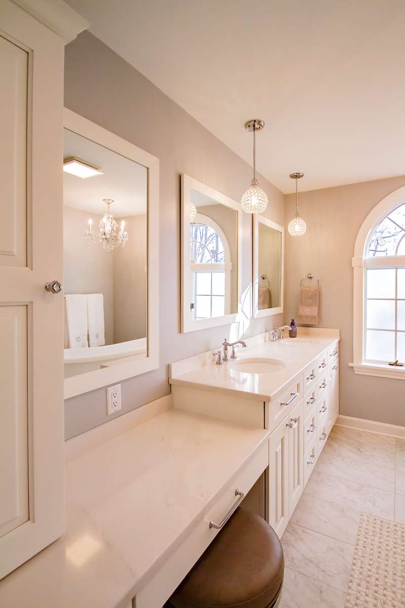 Spa-Inspired Bathroom Remodel with Freestanding Tub & Custom Tile Shower in Dallas, PA, photograph 6