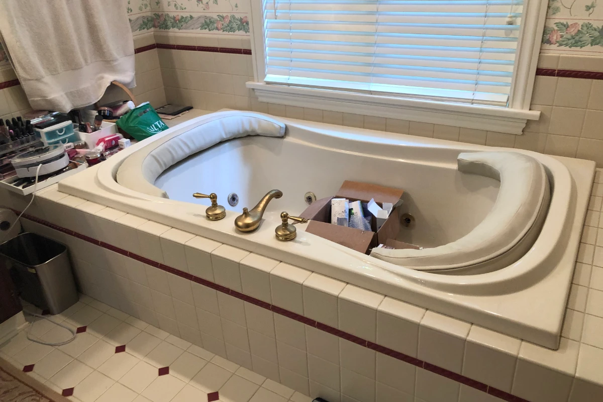 Spa-Inspired Bathroom Remodel with Freestanding Tub & Custom Tile Shower in Dallas, PA, photograph 9