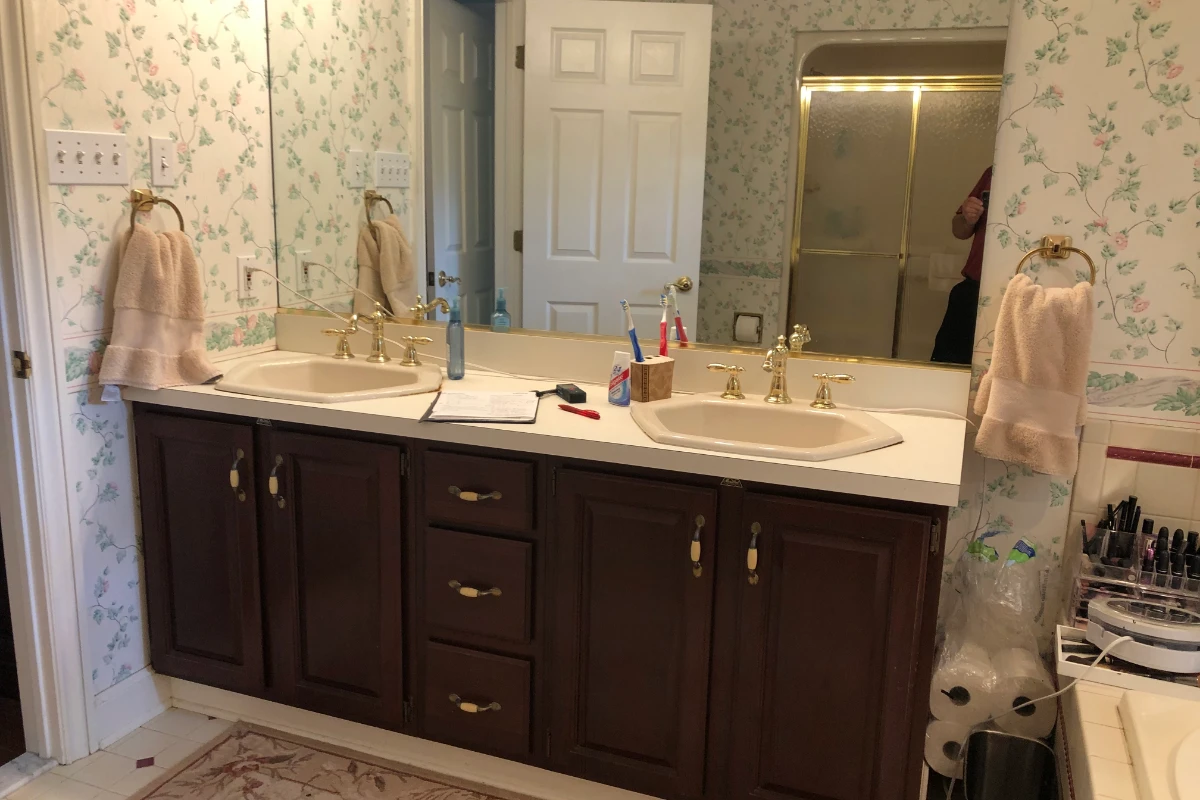 Spa-Inspired Bathroom Remodel with Freestanding Tub & Custom Tile Shower in Dallas, PA, photograph 11