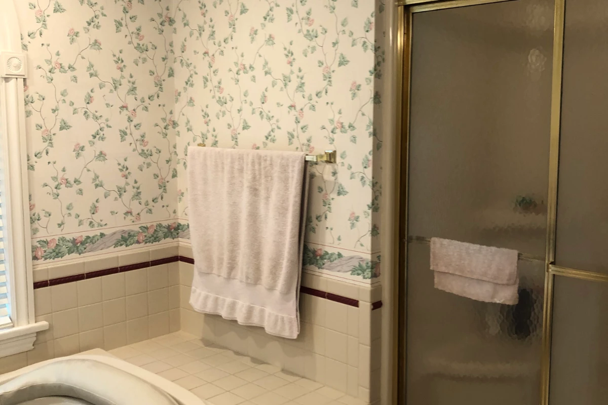 Spa-Inspired Bathroom Remodel with Freestanding Tub & Custom Tile Shower in Dallas, PA, photograph 12