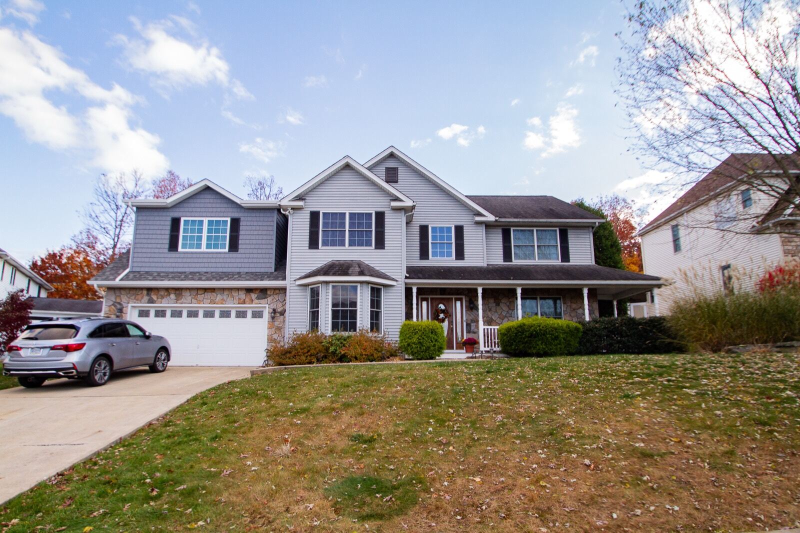 Completed two-story home addition